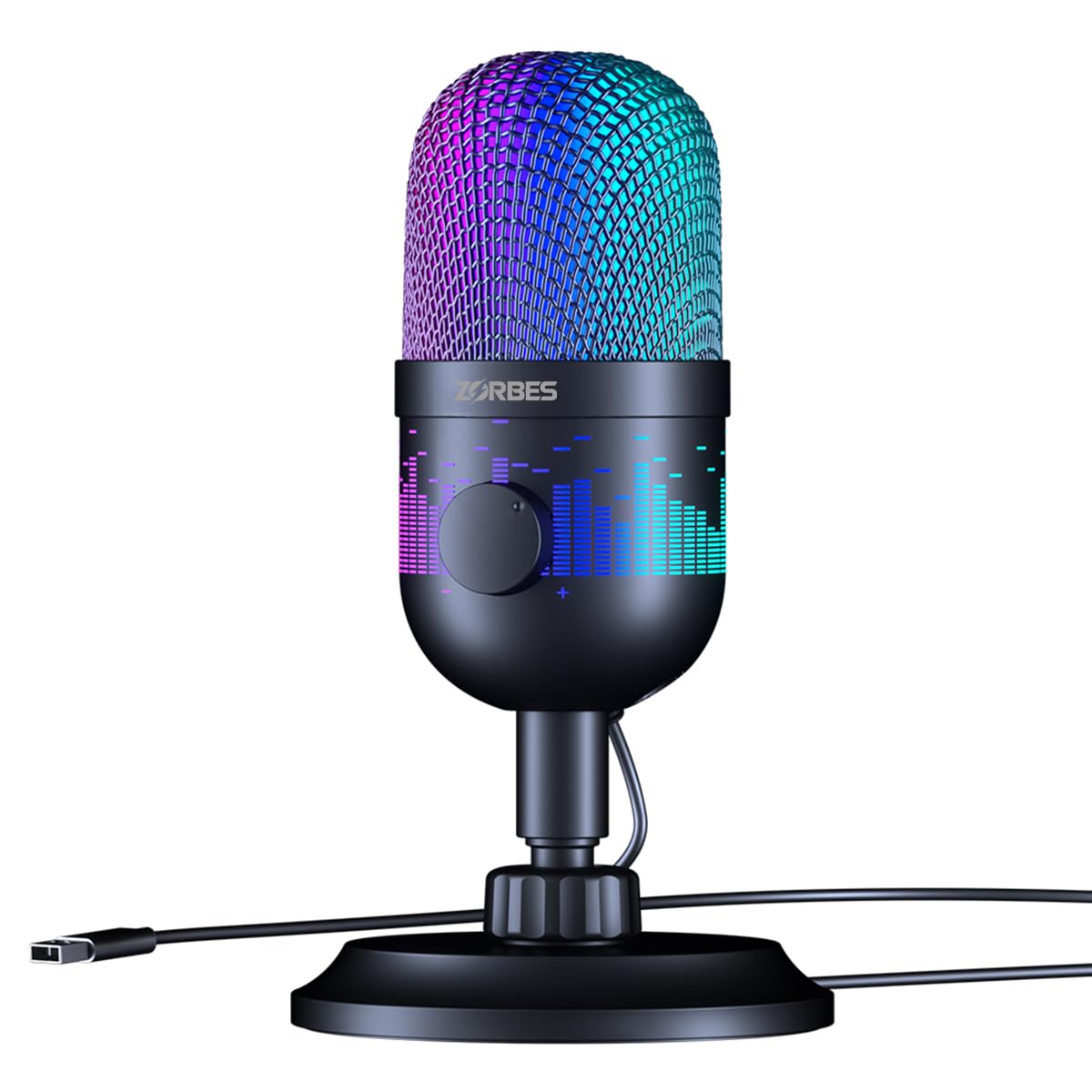ZORBES USB Microphone Plug and Play Gaming Mic for PC, Mac, PS4/5, Podcast Microphone with RGB, Mute, Monitor, Built-in Smart Noise Reduction, Volume Gain, Great for Recording, Gaming ZORBES USB Microphone Plug and Play Gaming Mic for PC, Mac, PS4/5, Podcast Microphone with RGB, Mute, Monitor, Built-in Smart Noise Reduction, Volume Gain, Great for Recording, Gaming